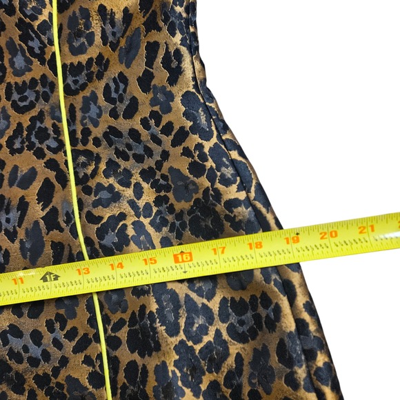 For Love & Lemons Jett Leopard Bodycon Mini Dress M Puff Sleeve Glam Baddie - Picture 8 of 9